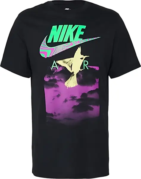 Футболка Nike BRANDRIFF IN AIR черно-фиолетово-зеленая FQ3774-010