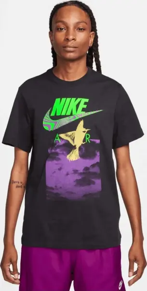Футболка Nike BRANDRIFF IN AIR черно-фиолетово-зеленая FQ3774-010