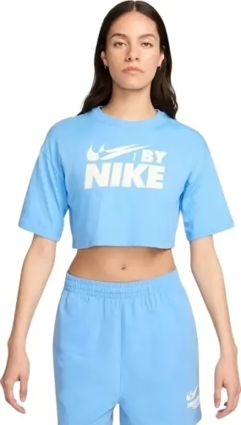 Футболка жіноча Nike SPORTSWEAR CROPPED блакитна FZ4635-412