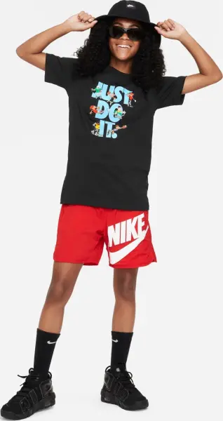 Футболка подростковая Nike JDI MULTI SPORT черно-голубая FN9667-010