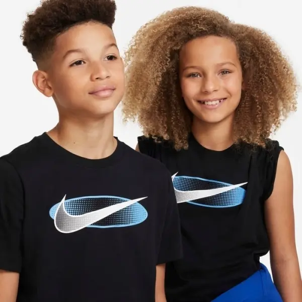 Футболка подростковая Nike SPORTSWEAR CORE BRANDMARK черная DX9523-010