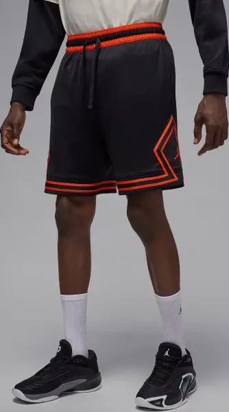 Шорти баскетбольні Nike JORDAN DRI-FIT MESH DIAMOND SHORTS чорно-помаранчеві HF9910-011