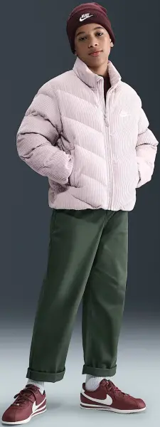 Куртка підліткова Nike SPORTSWEAR ALL DAY PLAY THERMA-FIT LOOSE-FIT PUFFER світло-бузкова HJ2543-019