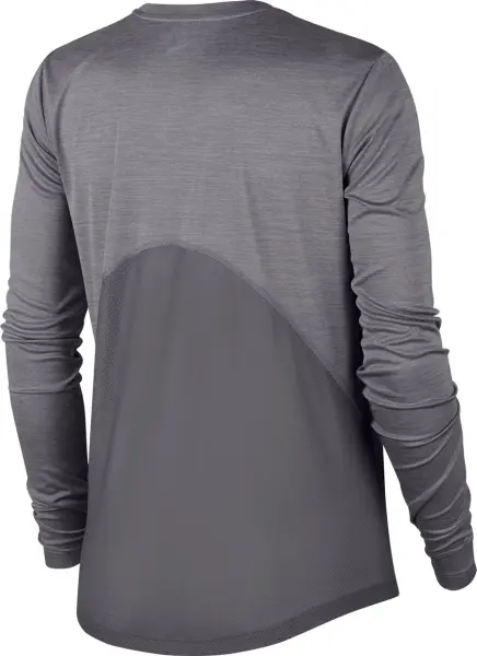 Лонгслів для бігу жіночий Nike DRI-FIT MILER сірий DJ0953-056