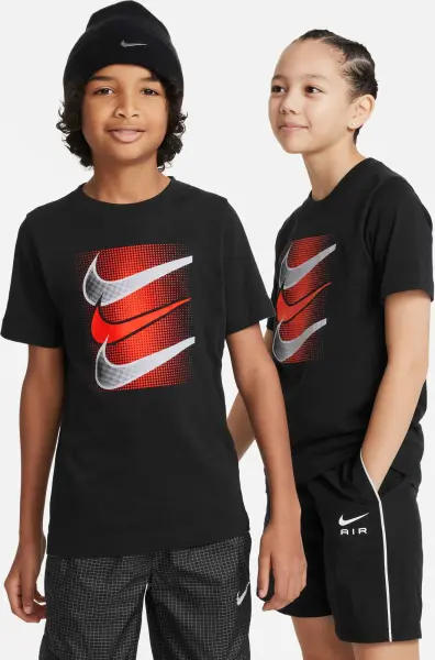 Футболка подростковая Nike SPORTSWEAR CORE BRANDMARK черная DX9525-010