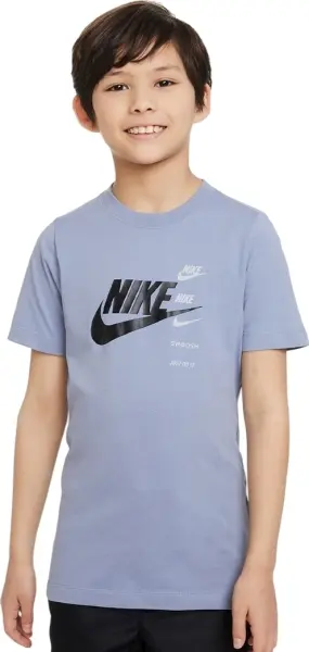 Футболка подростковая Nike STANDARD ISSUE дымчато-голубая FN7713-493