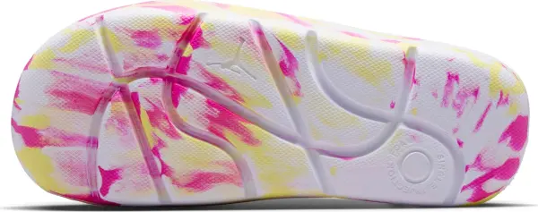 Шлепанцы подростковые Nike JORDAN POST (GS) бело-желто-розовые FZ3154-156