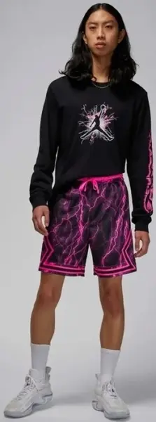 Шорти Nike JORDAN SPORT DRI-FIT DIAMOND чорно-рожеві FN5804-010