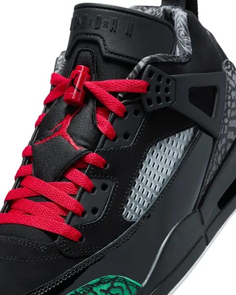 Кросівки Nike JORDAN SPIZIKE LOW чорно-червоно-зелені FQ1759-060