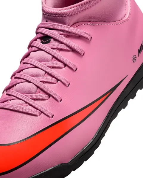 Сороконіжки (шиповки) дитячі Nike JR MERCURIAL SUPERFLY 10 CLUB TF рожево-червоні FQ8313-600