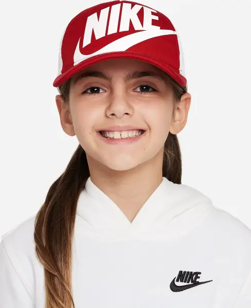 Бейсболка подростковая Nike RISE STRUCTURED TRUCKER красно-белая FB5363-687