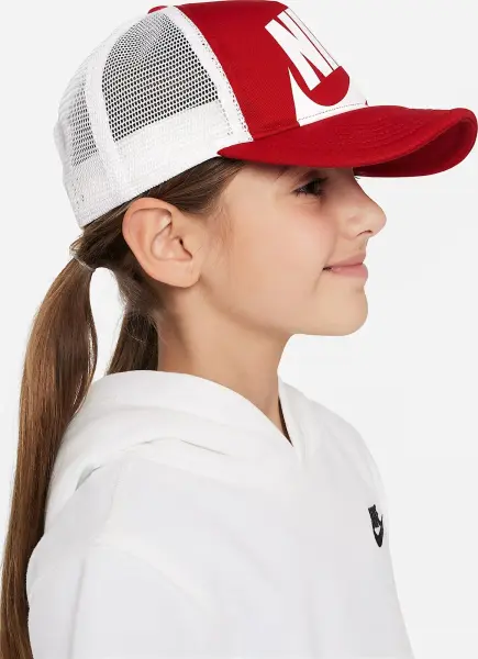 Бейсболка подростковая Nike RISE STRUCTURED TRUCKER красно-белая FB5363-687
