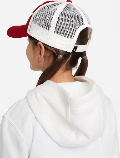Бейсболка подростковая Nike RISE STRUCTURED TRUCKER красно-белая FB5363-687