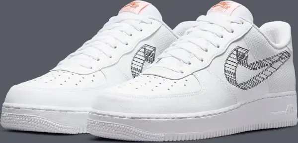 Кроссовки Nike AIR FORCE 1 LOW "3D SWOOSH" белые DR0149-100