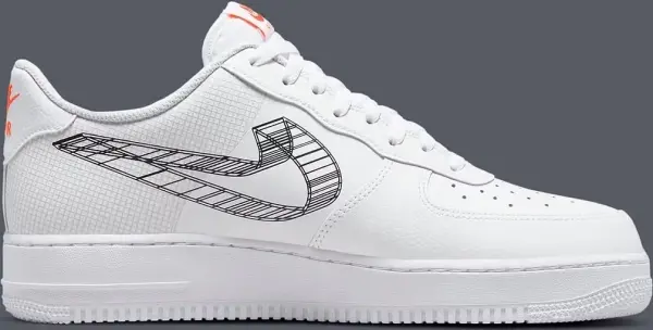 Кроссовки Nike AIR FORCE 1 LOW "3D SWOOSH" белые DR0149-100