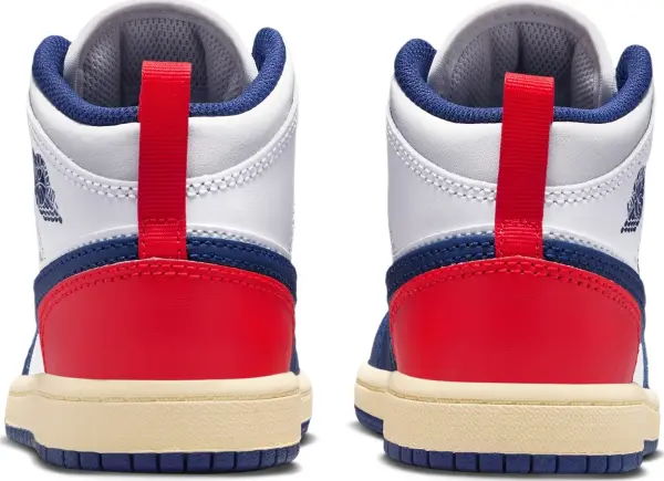 Кросівки дитячі Nike AIR JORDAN 1 MID (PS) синьо-біло-червоні DQ8424-102