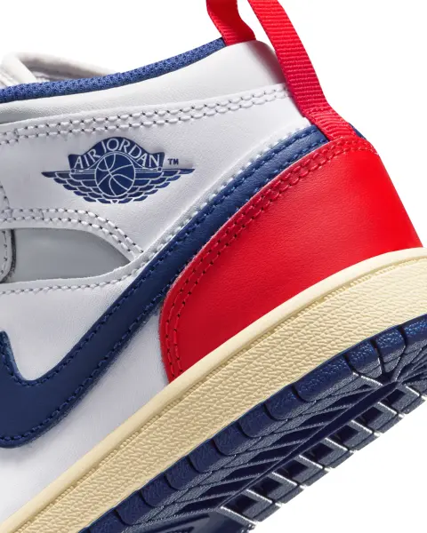 Кросівки дитячі Nike AIR JORDAN 1 MID (PS) синьо-біло-червоні DQ8424-102
