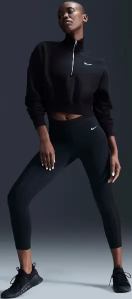 Лосини жіночі Nike PRO MID-RISE 7/8 MESH-PANELLED чорні FN4981-010