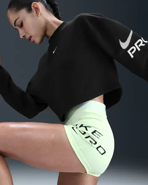 Свитшот женский Nike PRO DRI-FIT FRENCH TERRY черный HV3591-010