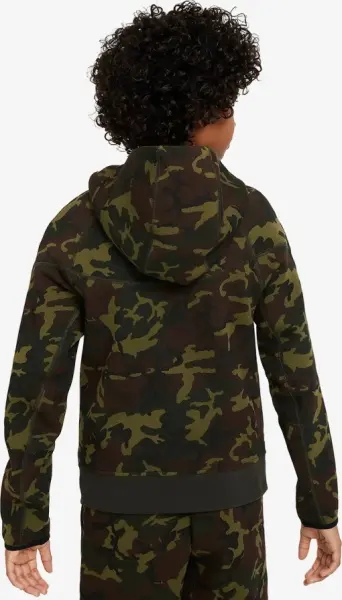 Спортивный костюм подростковый Nike TECH FLEECE оливково-зелено-коричневый камуфляж FN9118-010__FN9120-010