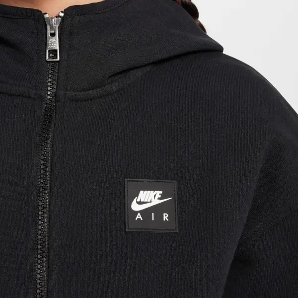 Толстовка підліткова Nike AIR FLEECE чорно-біла HV1219-010