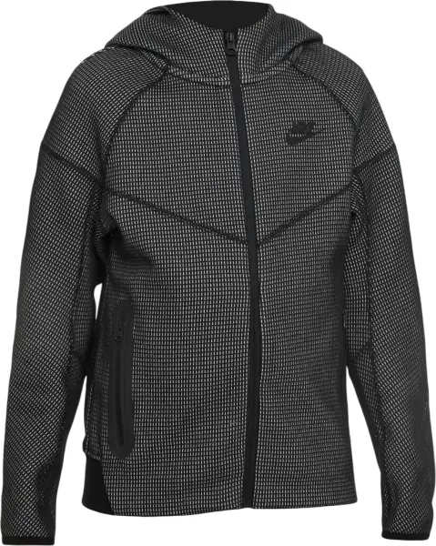 Толстовка подростковая Nike SPORTSWEAR TECH FLEECE WINTERIZED черно-серая FJ6023-010