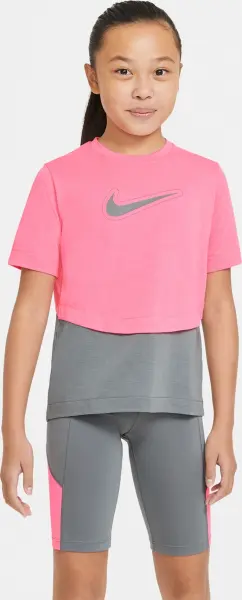 Футболка підліткова Nike TROPHY INFANTIL рожево-сіра DA1096-675
