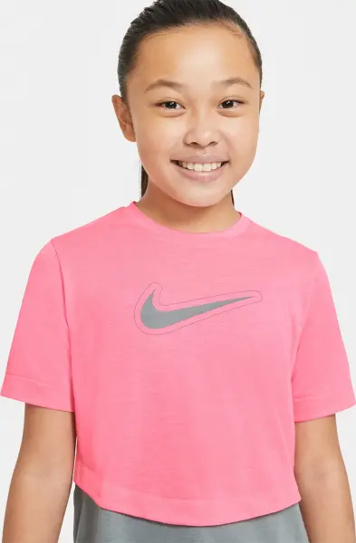 Футболка підліткова Nike TROPHY INFANTIL рожево-сіра DA1096-675