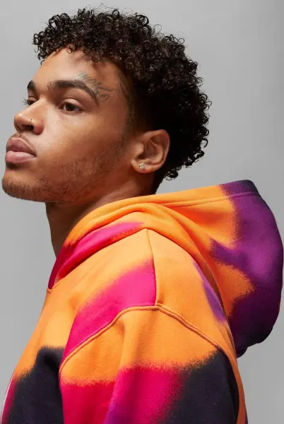 Худі Nike JORDAN FLIGHT MVP FLEECE помаранчево-рожево-фіолетове DV4587-705
