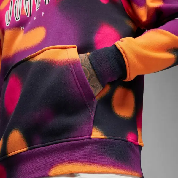 Худі Nike JORDAN FLIGHT MVP FLEECE помаранчево-рожево-фіолетове DV4587-705