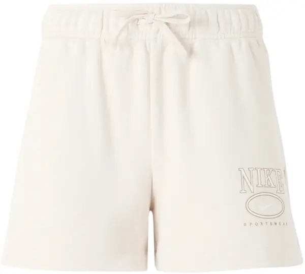 Шорти жіночі Nike SPORTSWEAR CLUB FLEECE MID-RISE 4" GRAPHIC бежеві HJ1282-104