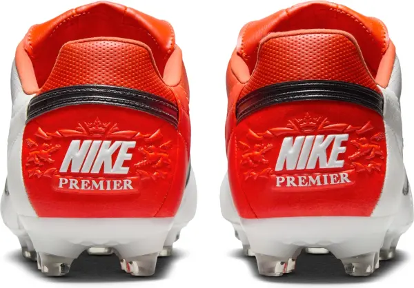 Бутси Nike PREMIER III FG біло-темно-помаранчеві HM0265-800