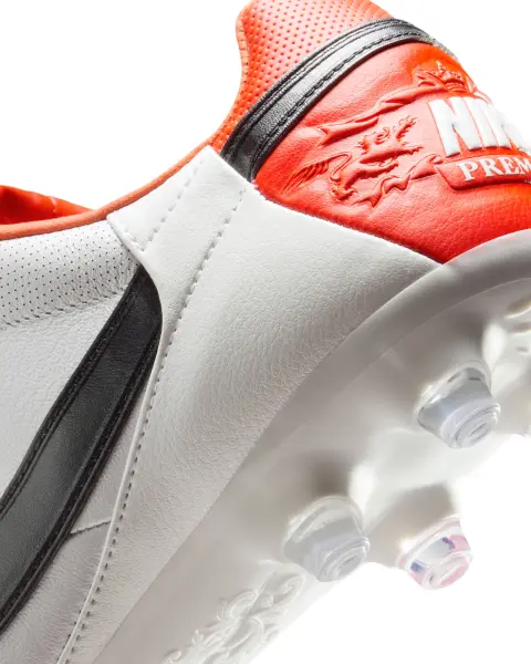 Бутси Nike PREMIER III FG біло-темно-помаранчеві HM0265-800