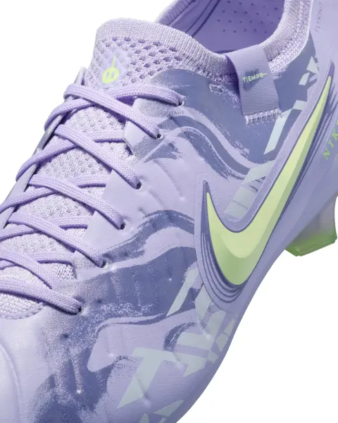 Бутси Nike UNITED TIEMPO LEGEND 10 ELITE FG NU1 фіолетово-лаймові HF1592-500