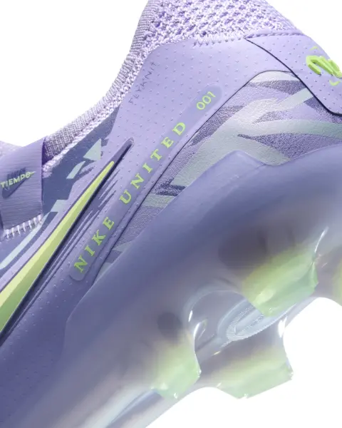 Бутси Nike UNITED TIEMPO LEGEND 10 ELITE FG NU1 фіолетово-лаймові HF1592-500
