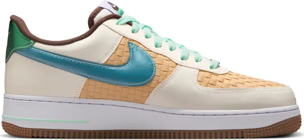 Кросівки Nike AIR FORCE 1 RETRO QS біло-коричнево-бірюзово-блакитні IB5722-100