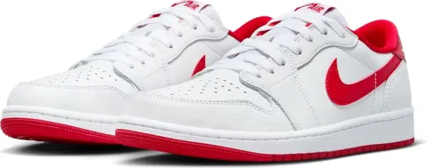 Кросівки Nike AIR JORDAN 1 RETRO LOW OG біло-червоні CZ0790-161