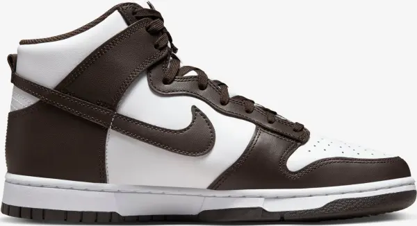 Кроссовки Nike DUNK HIGH RETRO бело-темно-коричневые DV0829-100