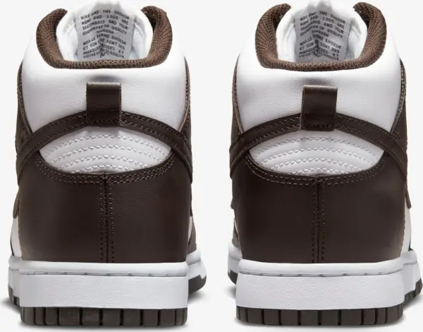 Кроссовки Nike DUNK HIGH RETRO бело-темно-коричневые DV0829-100