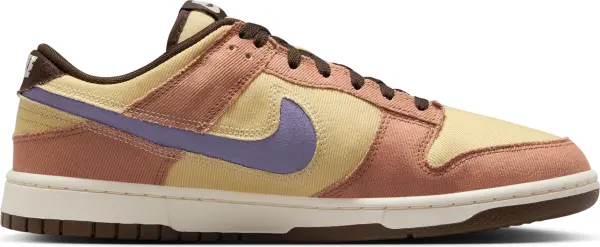 Кроссовки Nike DUNK LOW RETRO SE коричнево-бежево-фиолетовые HF3141-200