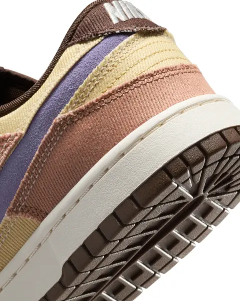 Кроссовки Nike DUNK LOW RETRO SE коричнево-бежево-фиолетовые HF3141-200