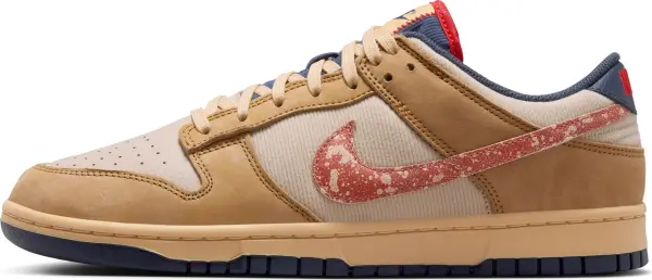 Кросівки Nike DUNK LOW RETRO SE коричнево-темно-синьо-червоні HQ3640-790