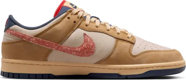 Кросівки Nike DUNK LOW RETRO SE коричнево-темно-синьо-червоні HQ3640-790
