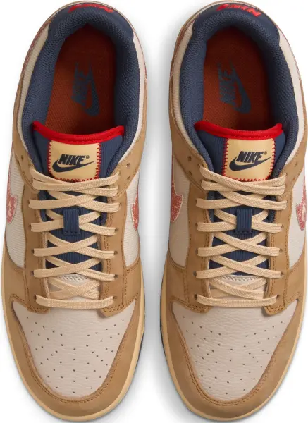Кросівки Nike DUNK LOW RETRO SE коричнево-темно-синьо-червоні HQ3640-790