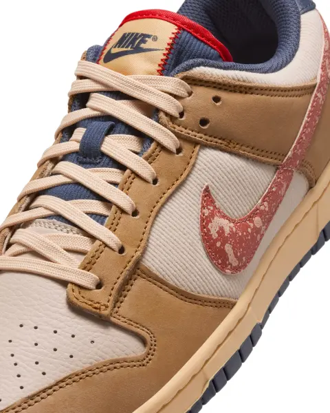 Кросівки Nike DUNK LOW RETRO SE коричнево-темно-синьо-червоні HQ3640-790