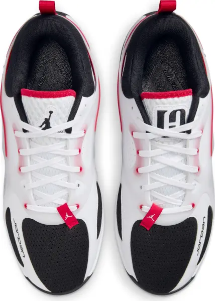 Кроссовки баскетбольные Nike JORDAN HEIR SERIES "BLOODLINE" бело-черно-красные FQ3858-106