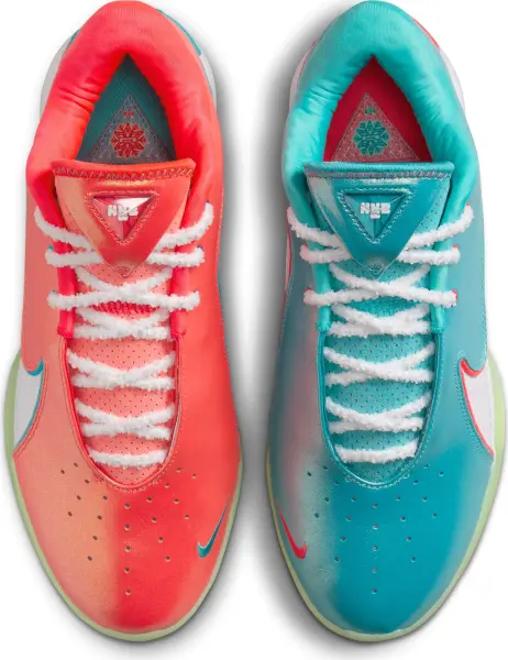 Кроссовки баскетбольные Nike LEBRON XXII XMAS бирюзово-коралловые HV5148-600