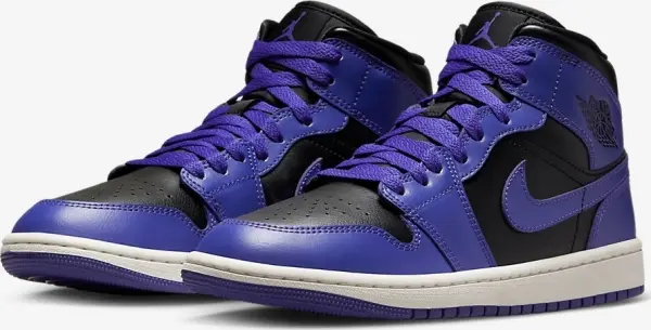 Кросівки жіночі Nike AIR JORDAN 1 MID фіолетово-чорні BQ6472-051