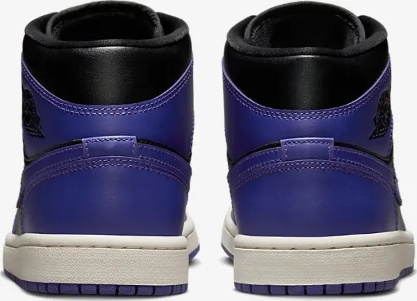 Кросівки жіночі Nike AIR JORDAN 1 MID фіолетово-чорні BQ6472-051