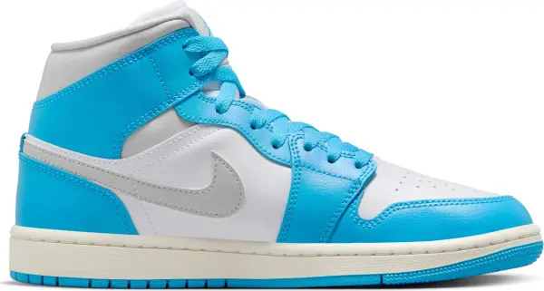 Кроссовки женские Nike AIR JORDAN 1 MID голубо-бело-светло-серые BQ6472-400